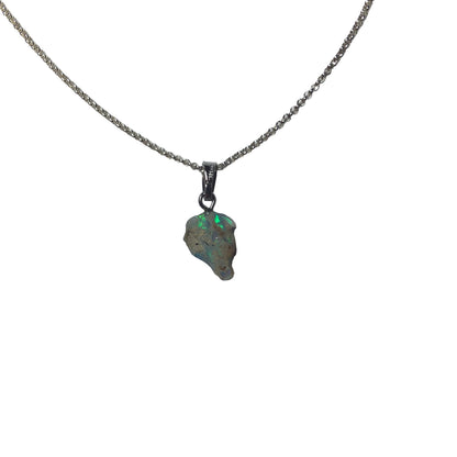 Opal Anhänger 925 Silber Edelstein Kette