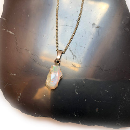Opal Anhänger 925 Silber Edelstein Kette