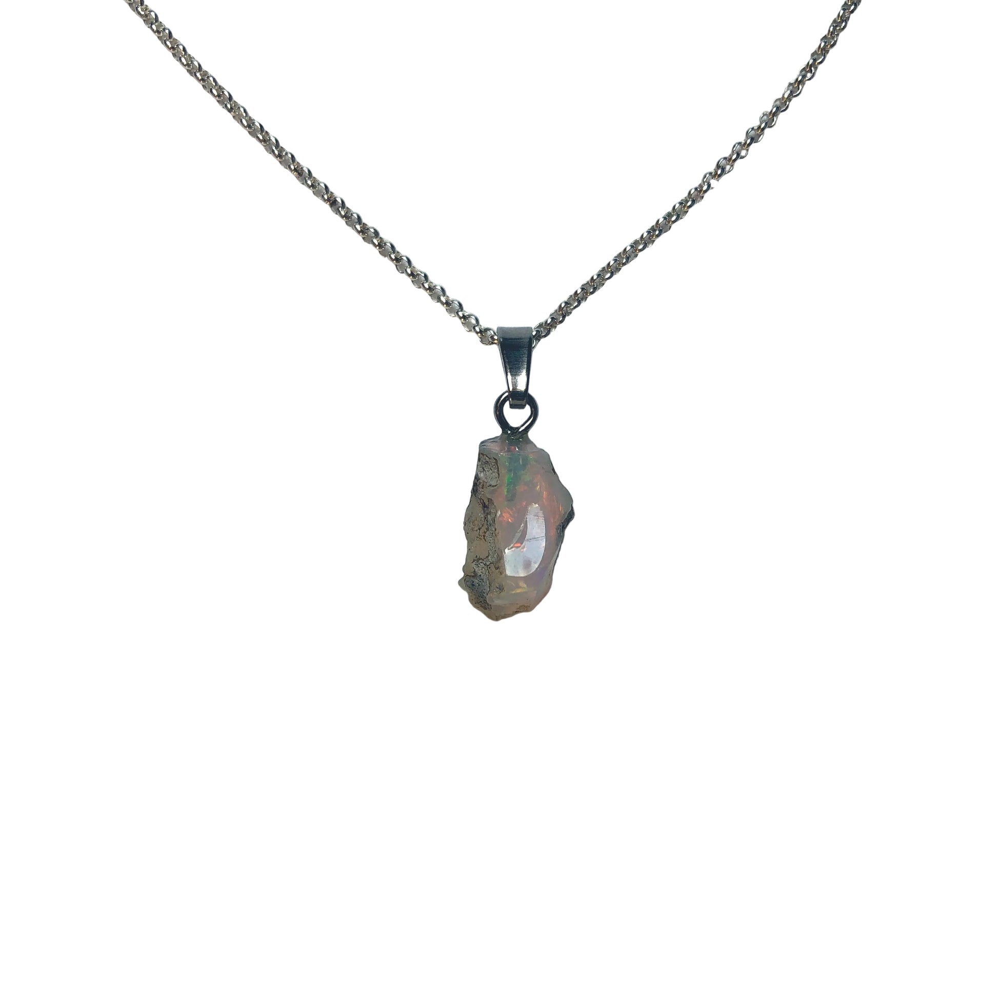Opal Anhänger 925 Silber Edelstein Kette