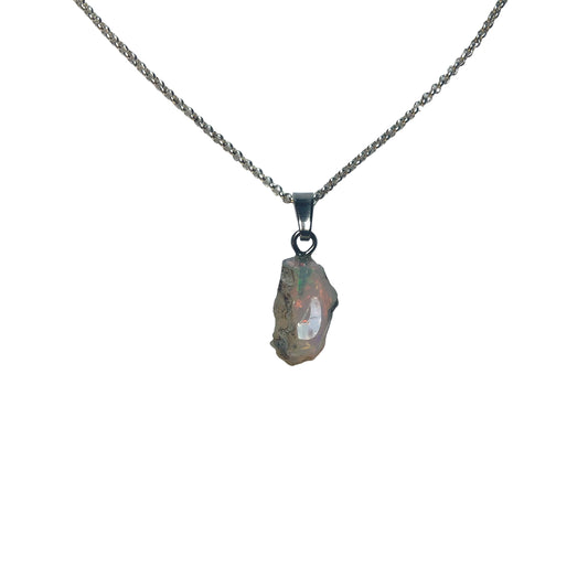 Opal Anhänger 925 Silber Edelstein Kette