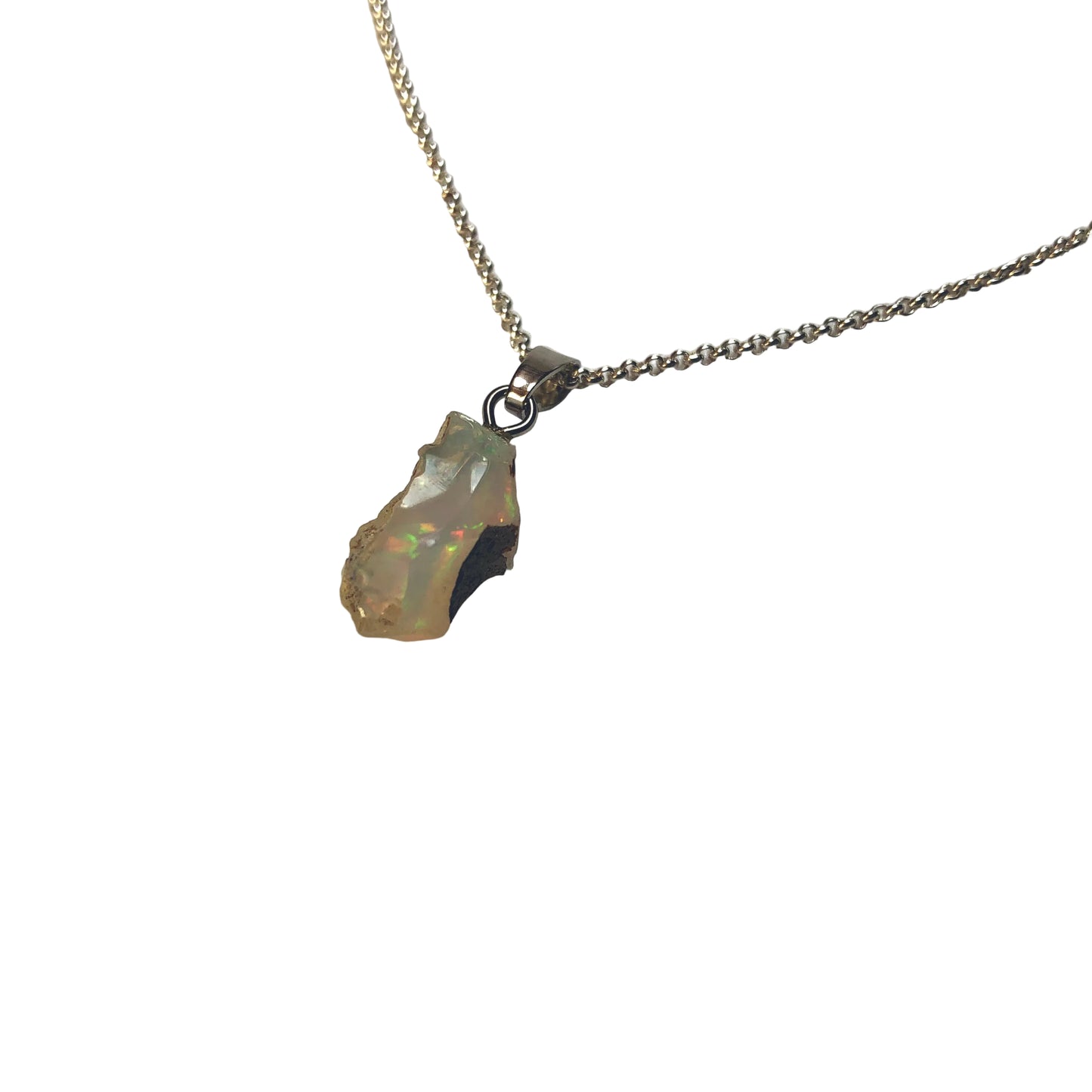 Opal Anhänger 925 Silber Edelstein Kette