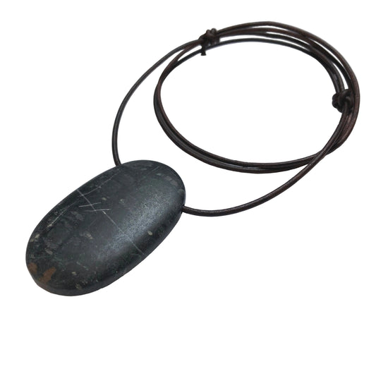 Picasso Jaspis Edelstein Kette mit Lederband