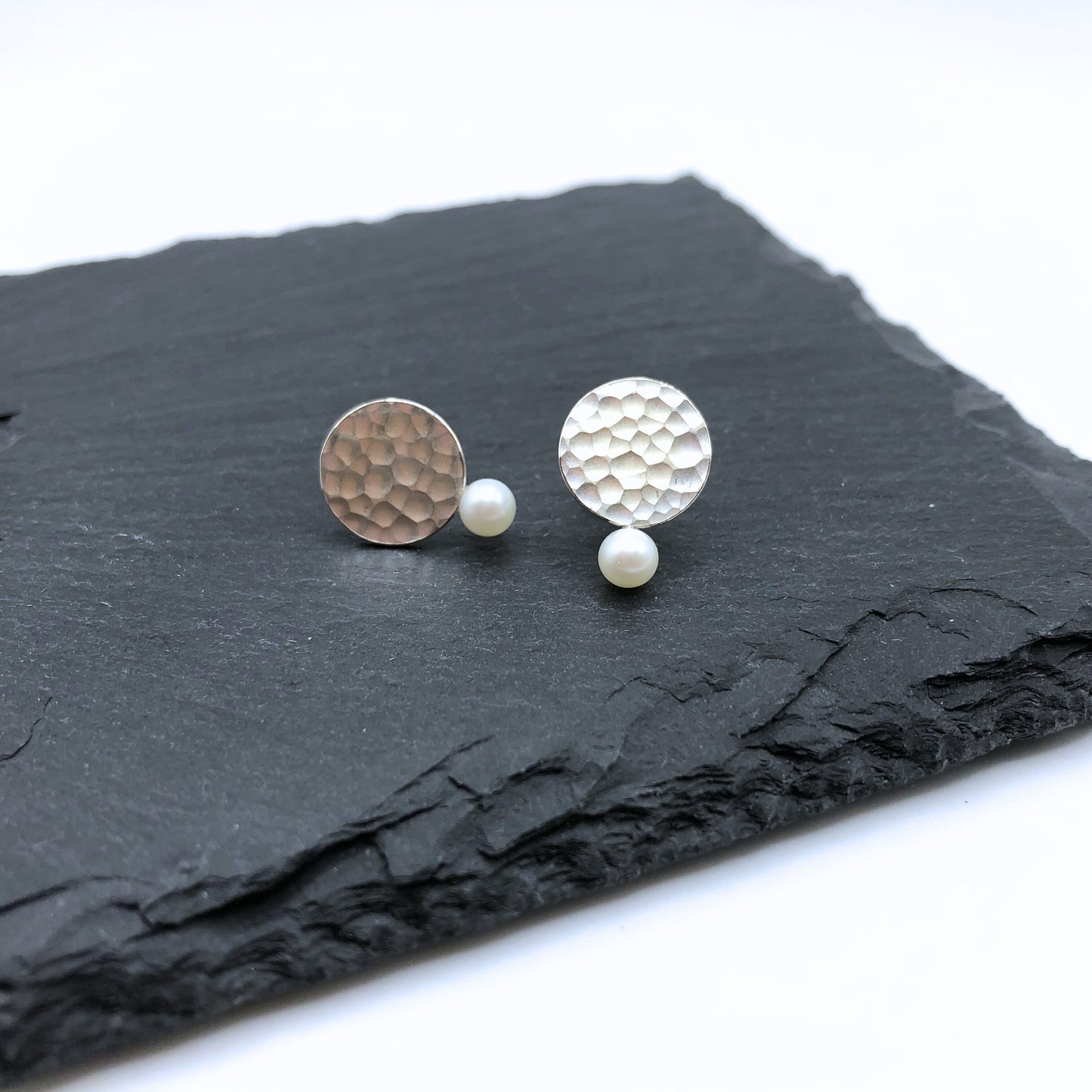 Perlen Ohrstecker Silber