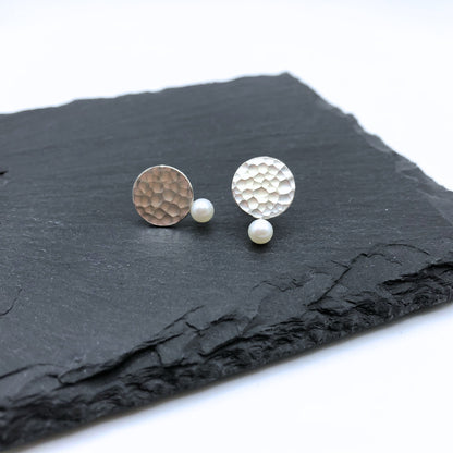 Perlen Ohrstecker Silber