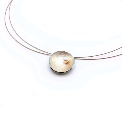 Perlen Anhänger 925 Silber mit Reif