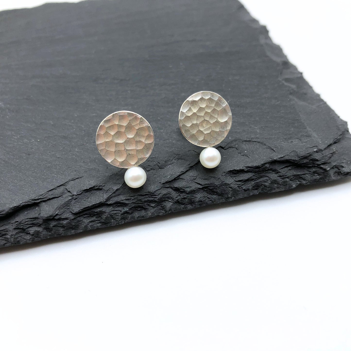 Perlen Ohrstecker Silber