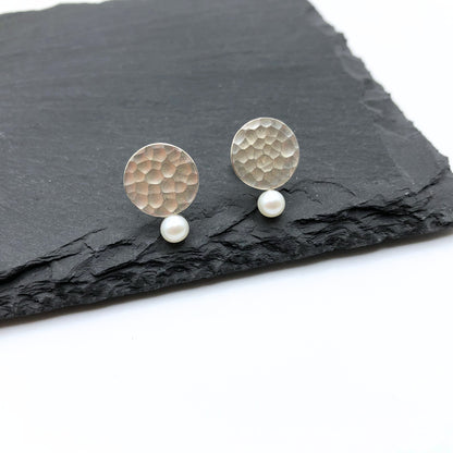 Perlen Ohrstecker Silber