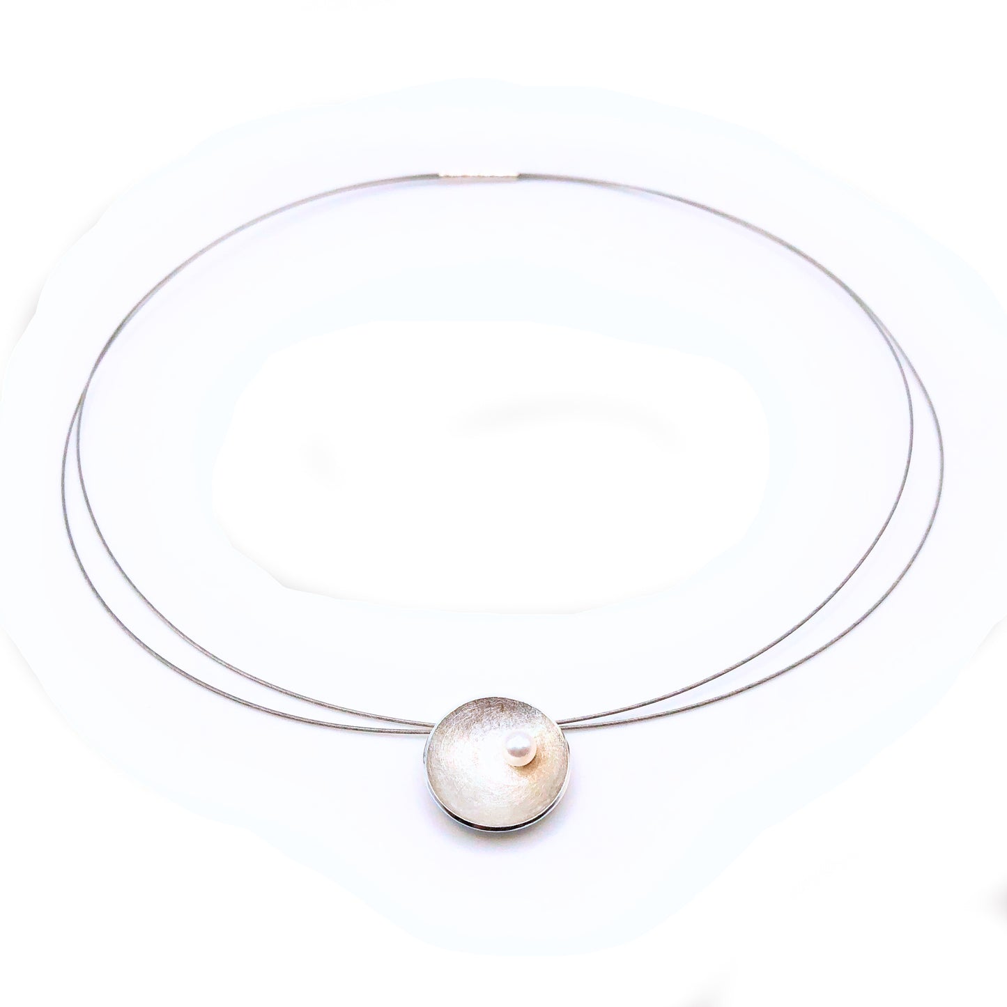 Perlen Anhänger 925 Silber mit Reif