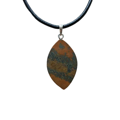 Kristallisierter Hämatit Anhänger 925 Silber Edelstein Kette