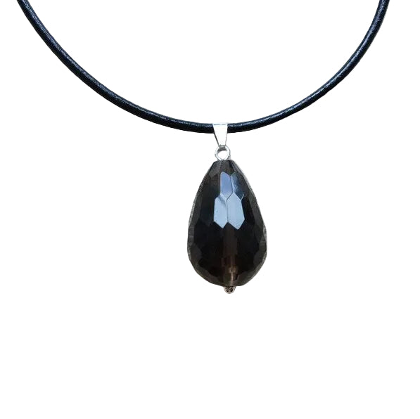 Rauchquarz Anhänger 925 Silber Edelstein Kette