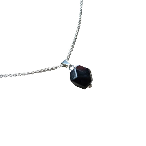 Granat Kristall Anhänger 925 Silber Edelstein Kette