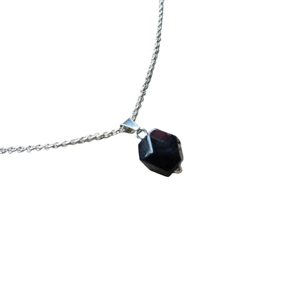 Granat Kristall Anhänger 925 Silber Edelstein Kette