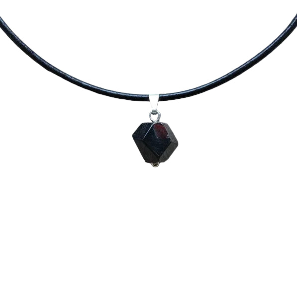 Granat Kristall Anhänger 925 Silber Edelstein Kette