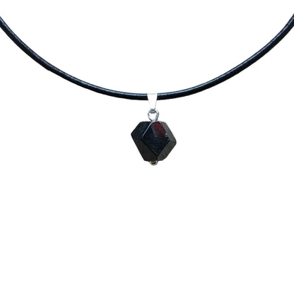 Granat Kristall Anhänger 925 Silber Edelstein Kette