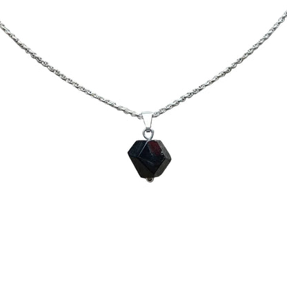 Granat Kristall Anhänger 925 Silber Edelstein Kette