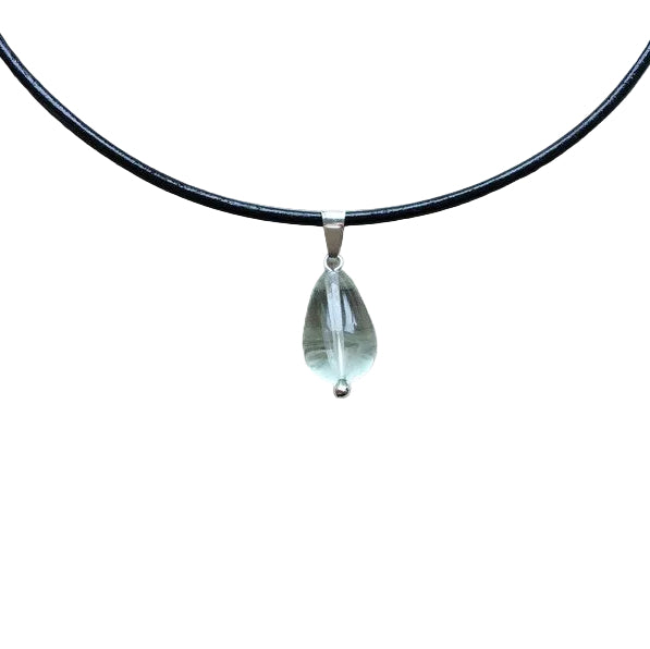 Fluorit Anhänger 925 Silber Edelstein Kette