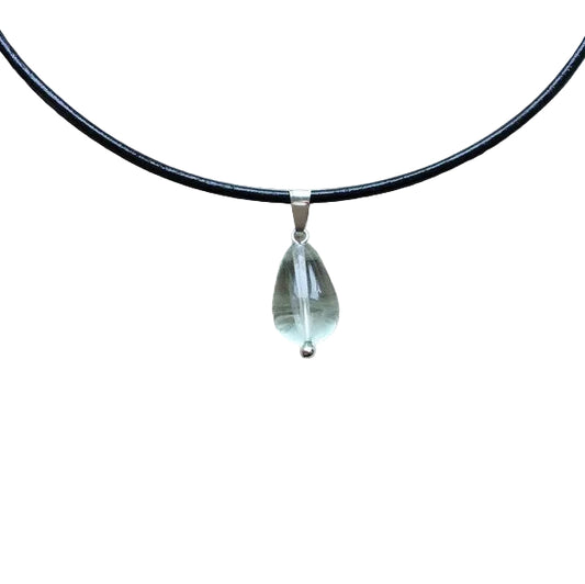 Fluorit Anhänger 925 Silber Edelstein Kette