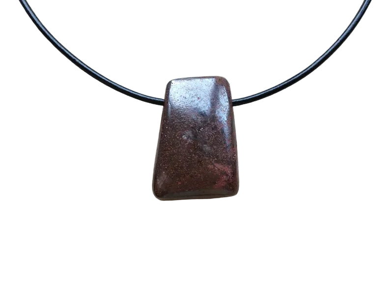 Boulder Opal Edelstein Kette mit Lederband