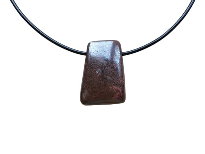 Boulder Opal Edelstein Kette mit Lederband