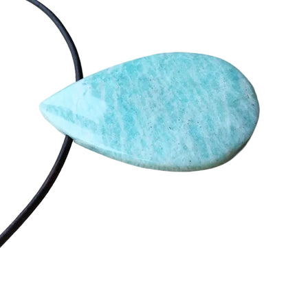 Amazonit Edelstein Kette mit Lederband