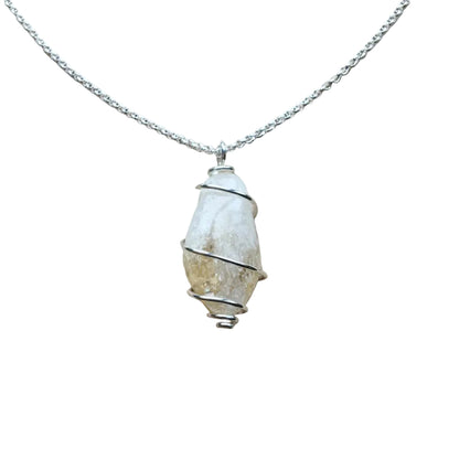 Citrin Anhänger 925 Silber Edelstein Kette