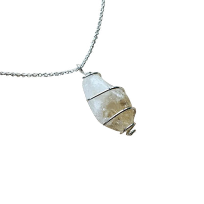 Citrin Anhänger 925 Silber Edelstein Kette