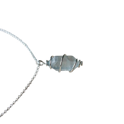Fluorit Kristall Anhänger 925 Silber Edelstein Kette