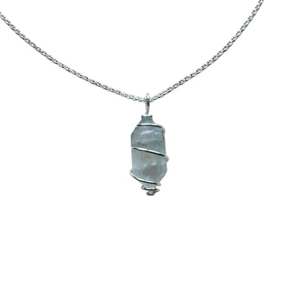 Fluorit Kristall Anhänger 925 Silber Edelstein Kette