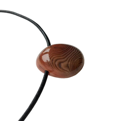 Achat Edelstein Kette mit Lederband