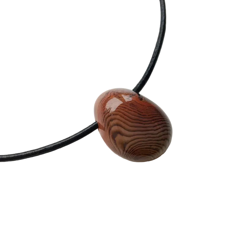 Achat Edelstein Kette mit Lederband