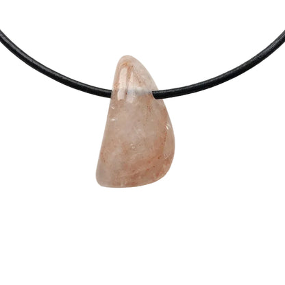 Hämatitquarz Edelstein Kette mit Lederband