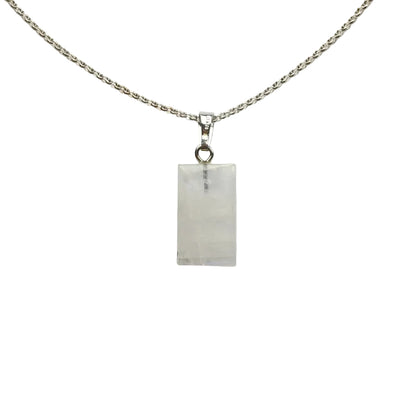 Regenbogen Mondstein Anhänger 925 Silber Edelstein Kette