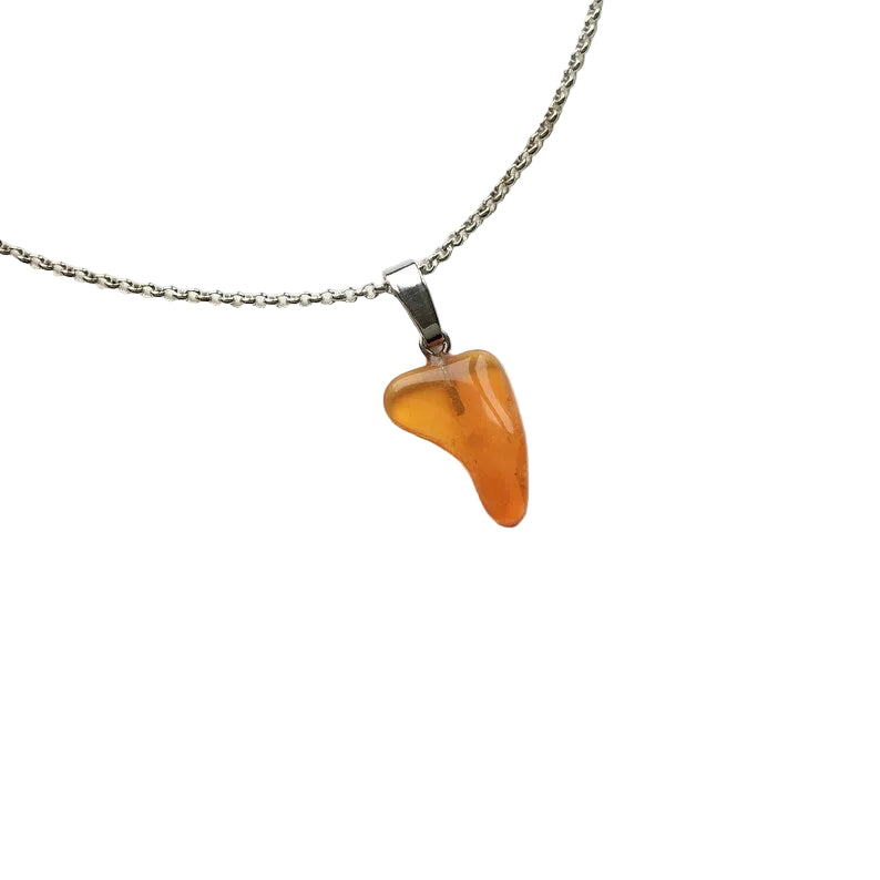 Feueropal Anhänger 925 Silber Edelstein Kette