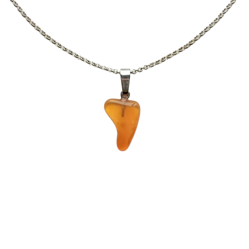 Feueropal Anhänger 925 Silber Edelstein Kette