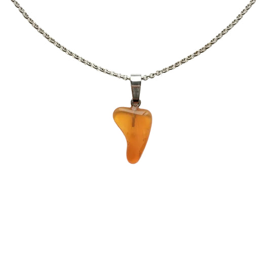 Feueropal Anhänger 925 Silber Edelstein Kette