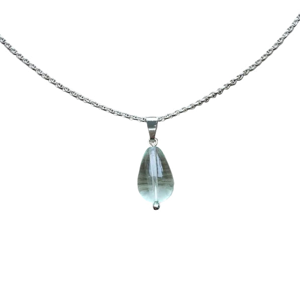 Fluorit Anhänger 925 Silber Edelstein Kette