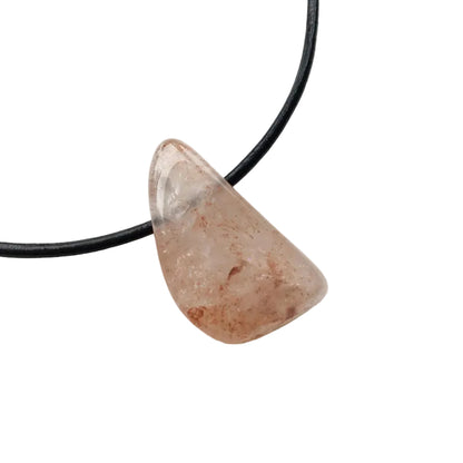 Hämatitquarz Edelstein Kette mit Lederband