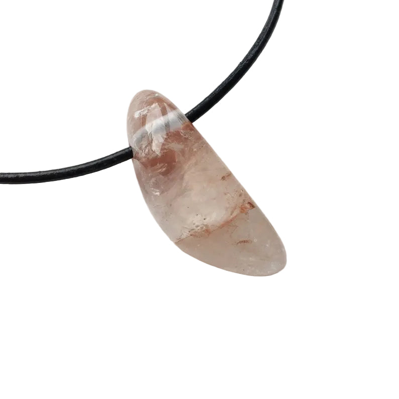 Hämatitquarz Edelstein Kette mit Lederband