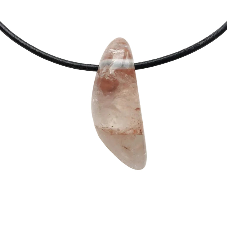 Hämatitquarz Edelstein Kette mit Lederband
