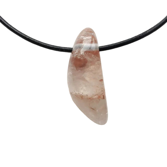 Hämatitquarz Edelstein Kette mit Lederband