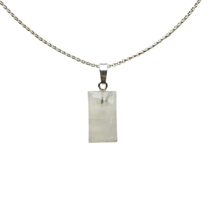 Regenbogen Mondstein Anhänger 925 Silber Edelstein Kette