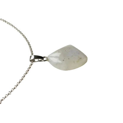 Regenbogen Mondstein Anhänger 925 Silber Edelstein Kette