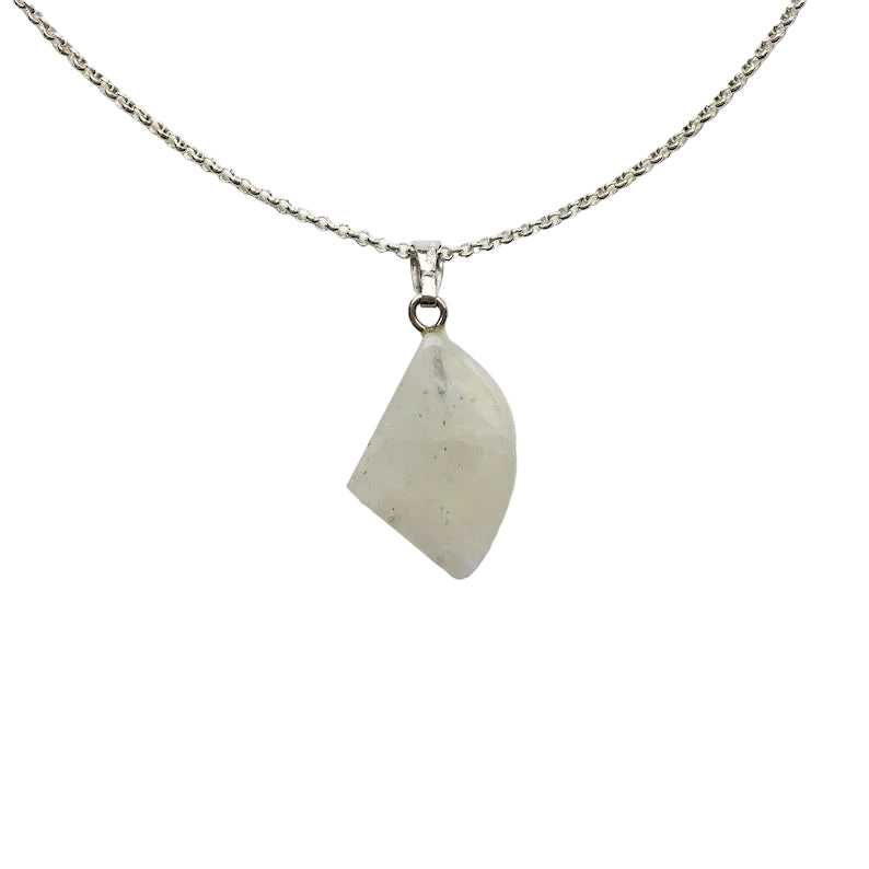 Regenbogen Mondstein Anhänger 925 Silber Edelstein Kette