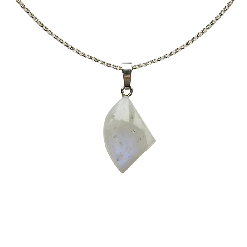 Regenbogen Mondstein Anhänger 925 Silber Edelstein Kette