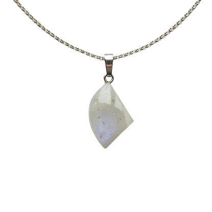 Regenbogen Mondstein Anhänger 925 Silber Edelstein Kette