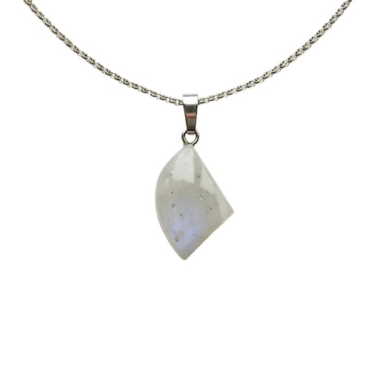 Regenbogen Mondstein Anhänger 925 Silber Edelstein Kette
