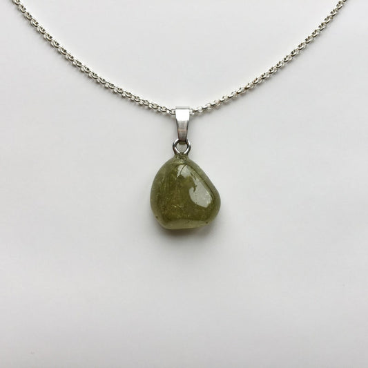 Grossular Edelstein Anhänger 925 Silber