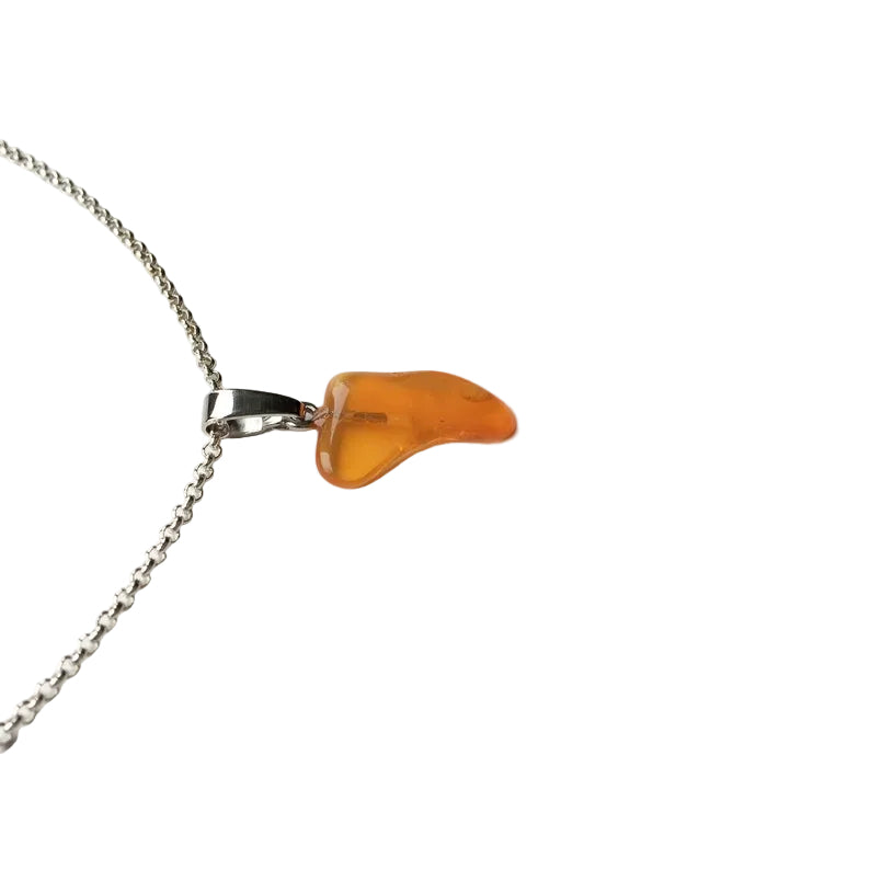 Feueropal Anhänger 925 Silber Edelstein Kette