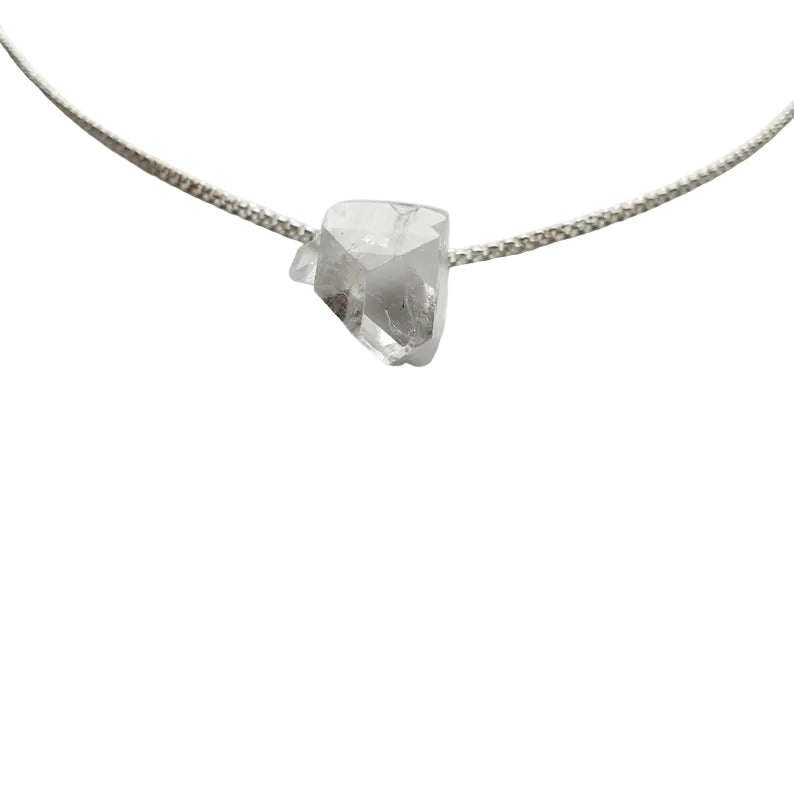 Apophyllit Kristall Anhänger 925 Silber Edelstein Kette