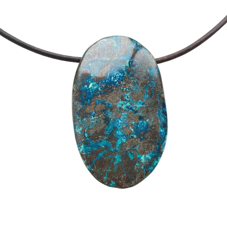 Shattuckit Edelstein Kette mit Lederband